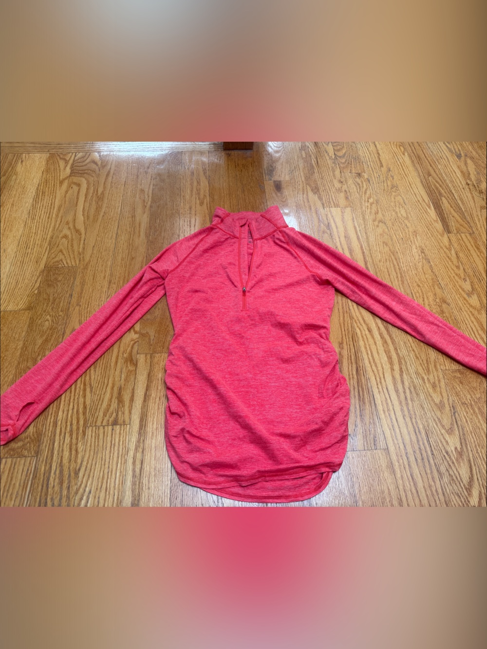 ⭐️The North Face Women's coral Heather Quarter-Zip Long Sleeve Top
